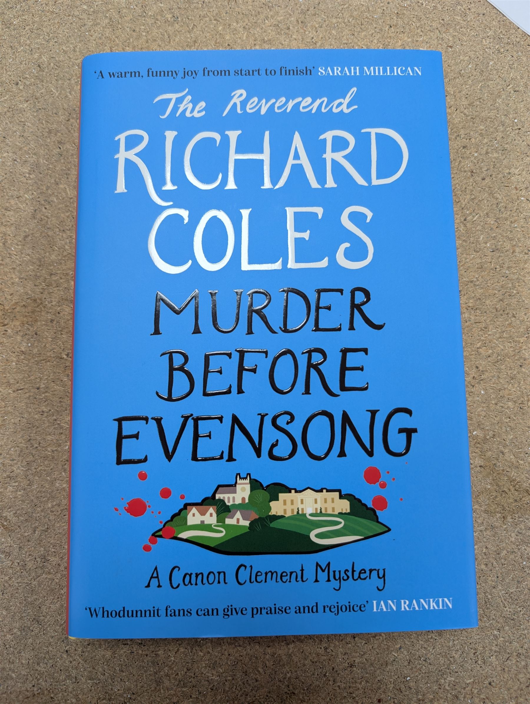 Eight first edition books, comprising signed Bob Mortimer 'And Away' autobiography, signed Richard Coles 'Murder Before Evensong' and six Richard Osman books, including 'The Thursday Murder Club' and 'The Last Devil To Die', with two Richard Osman signed bookplates