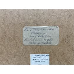 Circle of Prideaux John Selby (British 1788-1867): 'Lanius Collaris (Southern Fiscal) - Female and Young', 19th century pencil and watercolour unsigned, titled and inscribed 'From Sir Jardine and Mr Selby's collection of rare birds' on label verso, 21cm x 28cm 