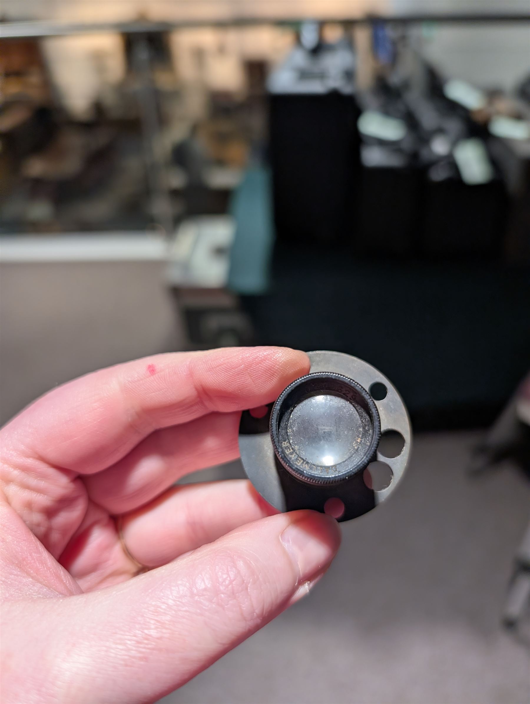 Seven 19th century and later brass camera lenses, including J. Lancaster & Son Rectigraph lens, Watson & Sons 8 1/2 x 6 1/2 lens, Dallmeyer lens and Wray London 5 x 4 lens