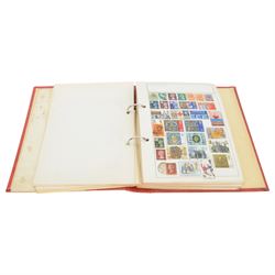 Approximately 170 grams of pre 1920 Great British silver coins, commemorative crowns, King George V Australia 1933 florin, Queen Elizabeth II South Africa 1955 two and a half shillings, pre-Euro coinage etc and various world stamps