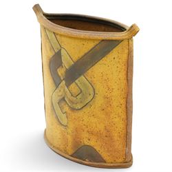 Jim Robison (British 1939-): Floor standing studio pottery vessel, impressed marks near base, H57cm 