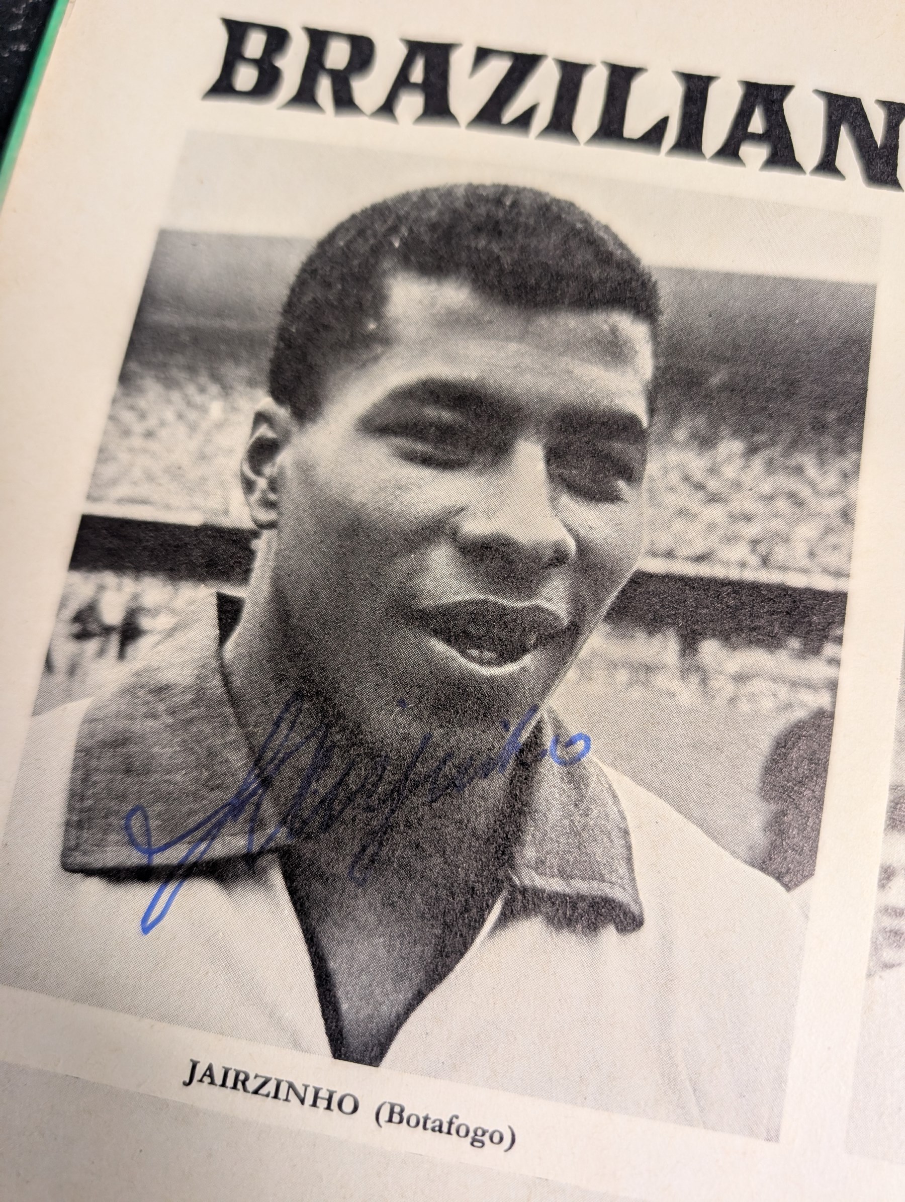 'World Cup 1966 England' hardback book, signed to inner front page by thirteen legendary footballers, to include Bobby Moore, Pele, George Cohen, Bobby Charlton, Alan Ball, Nobby Stiles, Roger Hunt, Peter Thompson, Kenneth Wolstenholme, Jairzinho, Garrincha, Martin Peters and Geoff Hurst, with certificate of authenticity from Chaucer Auctions