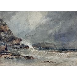Joseph Newington Carter (British 1835-1871): Scarborough from Cornelian Bay, watercolour, bearing later signature 'TB Hardy' 20cm x 28cm