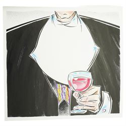 Peter Clark (British 1944-): Vintage Advertising Prototypes, large collection of original mixed media ink and watercolour poster prototypes signed, c.1980s max 60cm x 50cm (qty) (unframed)
Notes: Peter Clark is a British artist best known for his collages, but he began his career as an illustrator working for major UK publications like The Radio Times, BBC and major advertising campaigns. These posters, reflecting the bold colours and graphic style of pop art engage with 1980s music culture.
Provenance: direct from the family of the artist
