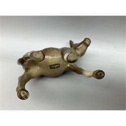 Beswick donkey family to include no.1364b, no.2267a, another donkey and donkey foal (4)