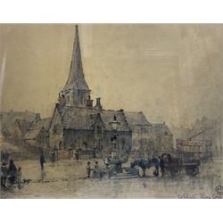 Cuthbert Crossley (British 1883-?): 'St Paul's - Kings Cross', watercolour signed with mon...