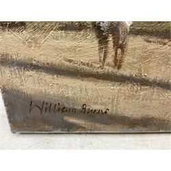 William Burns (British 1923-2010): 'Woodbridge Suffolk - The Quay', oil on canvas signed, titled verso 30cm x 41cm (unframed) 
Provenance: direct from the artist's family
