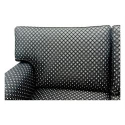 Multi-York - two-seat sofa upholstered in charcoal and silver fabric