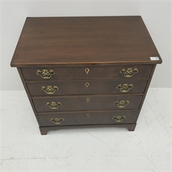 Small George III mahogany chest, four drawers, W70cm, H68cm, D43cm