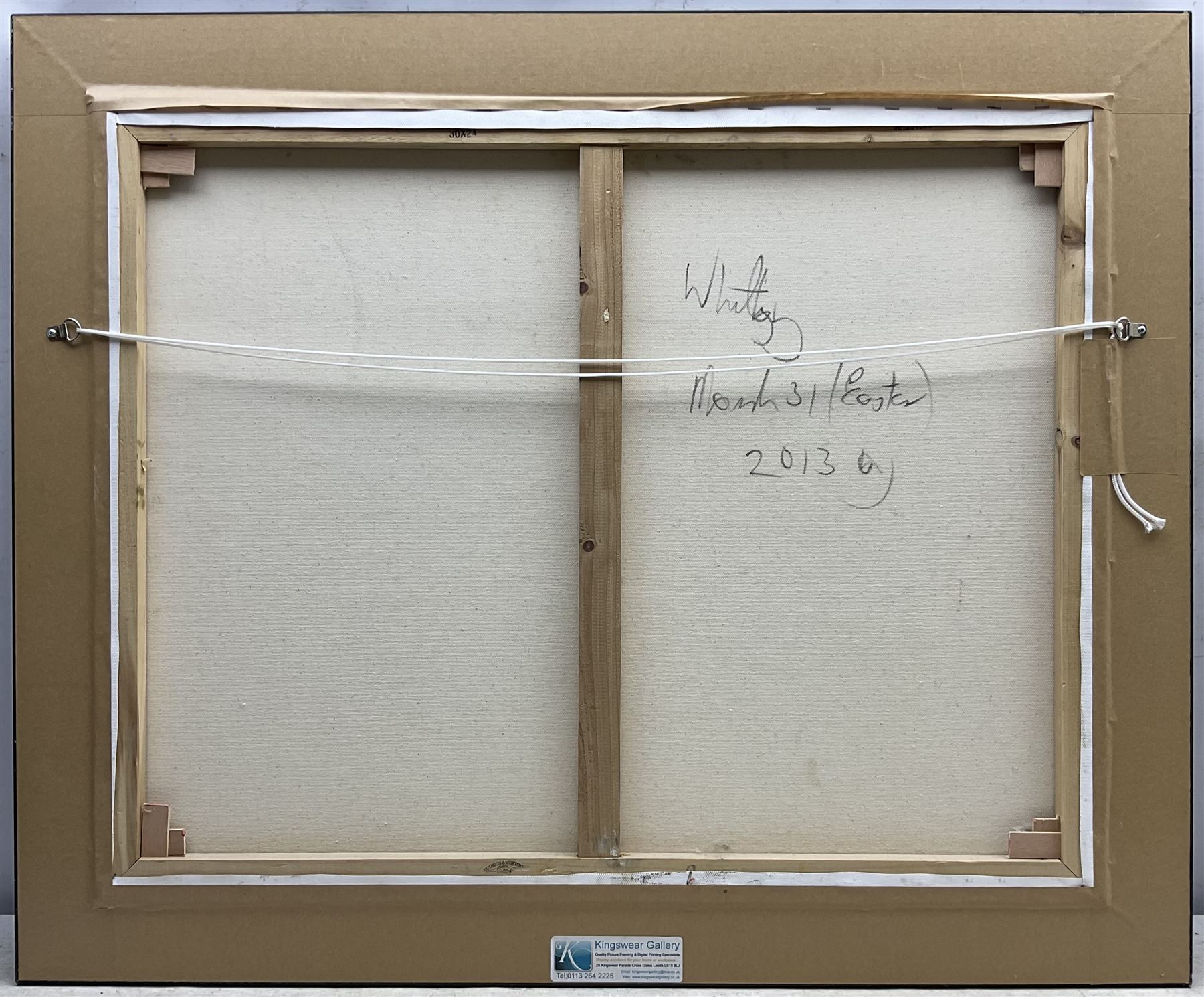 Malcolm Ludvigsen (British 1946-): 'Whitby' East Cliff, oil on canvas signed, titled and dated March 31 (Easter) 2013 verso 60cm x 75cm