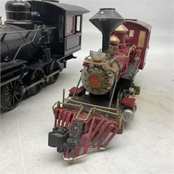 Bachmann G scale, gauge 1 2-4-2 steam locomotive, no F1101 'Old Timer ', together with a similar Bachmann 0-4-0 steam locomotive, both unboxed 