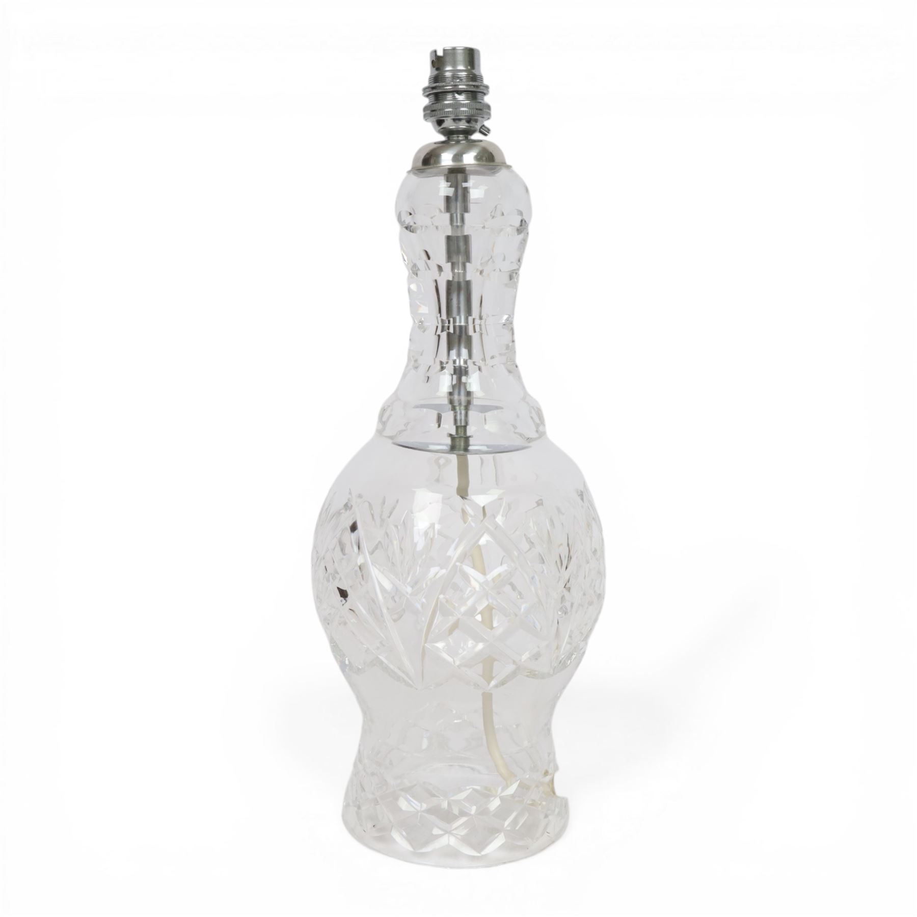 Waterford glass table lamp, H38cm