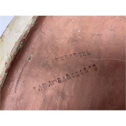 Pair of 19th century classical terracotta relief wall plaques depicting the goddess Hygeia and another goddess, seated holding an ewer, each of oval form, indistinctly signed, each stamped Ferreira verso, H42cm, W30cm