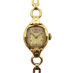  Rotary 9ct gold ladies bracelet wristwatch, manual wind hallmarked  