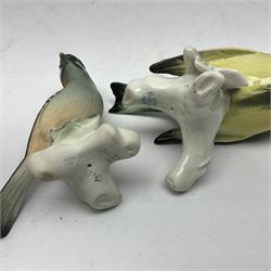 Eight Karl Ens bird figures, together with Mack blue tit and one other