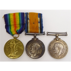  WWI medal pair '205531 GNR. J.N.WARD. R.A.' and a War medal 'Joseph G. Garthwaite'  