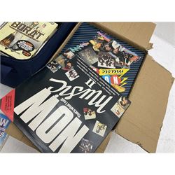 Collection of assorted vintage phonecards to include BT examples and quantity of Now! Thats what i call music vinyls and tapes etc, DVDs etc