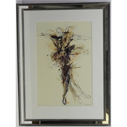  'Maenads', limited edition colour print No.43/250 signed by Bella Pieroni with certificate of authenticity verso 69cm x 45cm in contemporary mirrored frame  