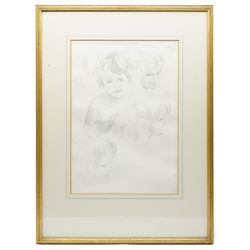 Augustus Edwin John O.M. (British 1878-1961): Portrait Study of Four Children, pencil sketch signed and dated 1917, 46cm x 32cm
Provenance: Kirkham Hall