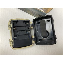 Four shooting accessories - Riflescope 3-9 x 50 scope; Digital Trail Camera; Megaorei M3 night sight add on; and Logan Gun Lamp; all boxed (4)