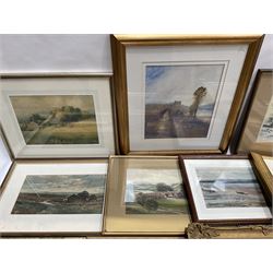 Collection of watercolours by various artists, including David Russel Anderson, Albert Thomas Pile, Frederick James Aldridge, Joseph Pighills, etc (qty)