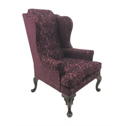 Traditional Queen Anne style high wingba