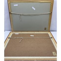 Edward H Simpson (British 1901-1989): Folkton Village Main Street and Hiking through the North Yorkshire Moors, two watercolours signed max 36cm x 52cm (2)