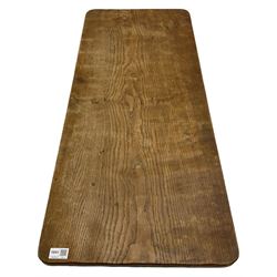 Yorkshire oak - rectangular adzed oak coffee table by Colin Almack (Beaverman), unsigned