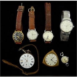  Fine silver pocket watch, Smith's vintage wristwatches, Sekonda and Oris wriswatches and Solo Swiss pocket watch  