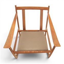 Peter Hvidt and Orla Mølgaard for France and Son - pair of mid-20th century model FD130 teak framed easy armchairs (2)