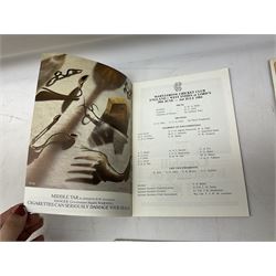 Four mid-late 1980s cricket programmes to include signed England vs Pakistan 1987 example, signed Bill ( Charles William Jeffrey ) Athey and two others indistinct 