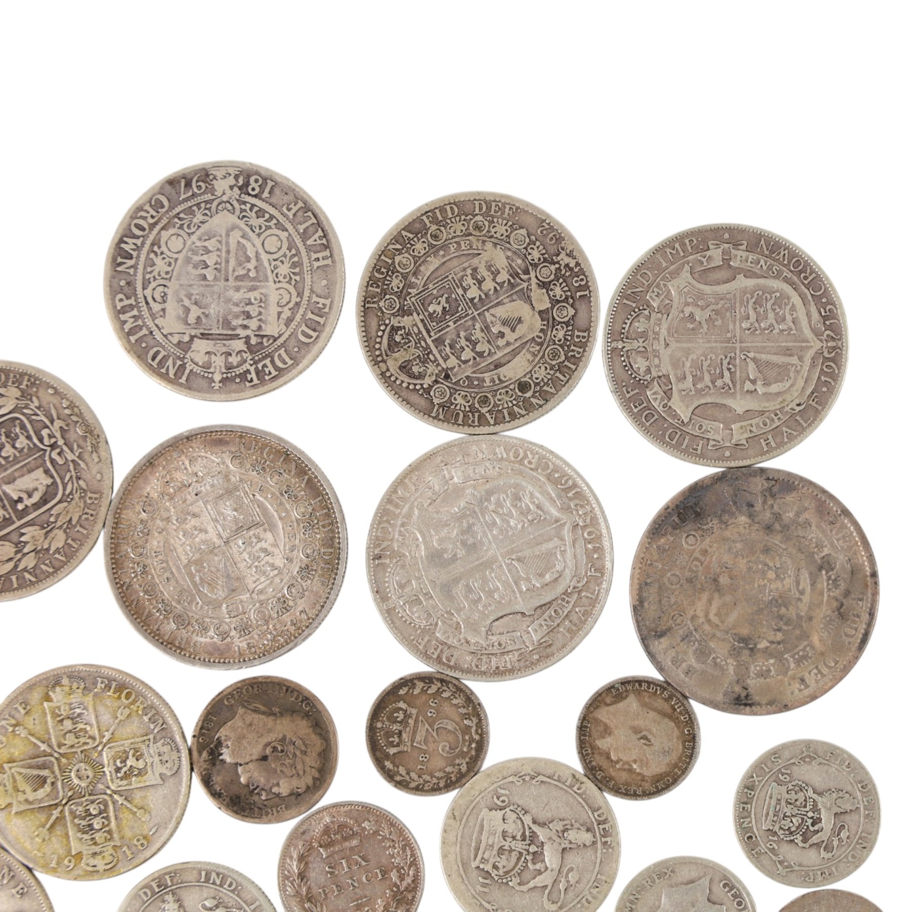 Approximately 180 grams of Great British pre-1920 silver coins