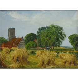  Harvesting Scene in North Frodingham, 20th century oil on canvas signed and dated 1929 by H. B. Robinson 44cm x 59cm  