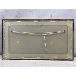 Paul Marny (French/British 1829-1914): Coastal Landscape, watercolour with scratching out signed 14cm x 40cm 