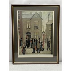 After Laurence Stephen Lowry R.A. (British 1887-1976): 'The Arrest', limited edition colour lithograph blindstamped and numbered 787/850 pub. The Adams Collection 1976, 52cm x 42cm