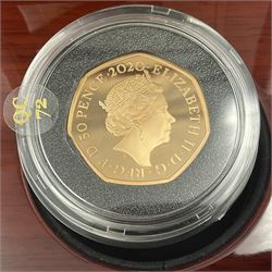 The Royal Mint United Kingdom 2020 'Tales of the Earth Megalosaurus' gold proof fifty pence coin, cased with certificate