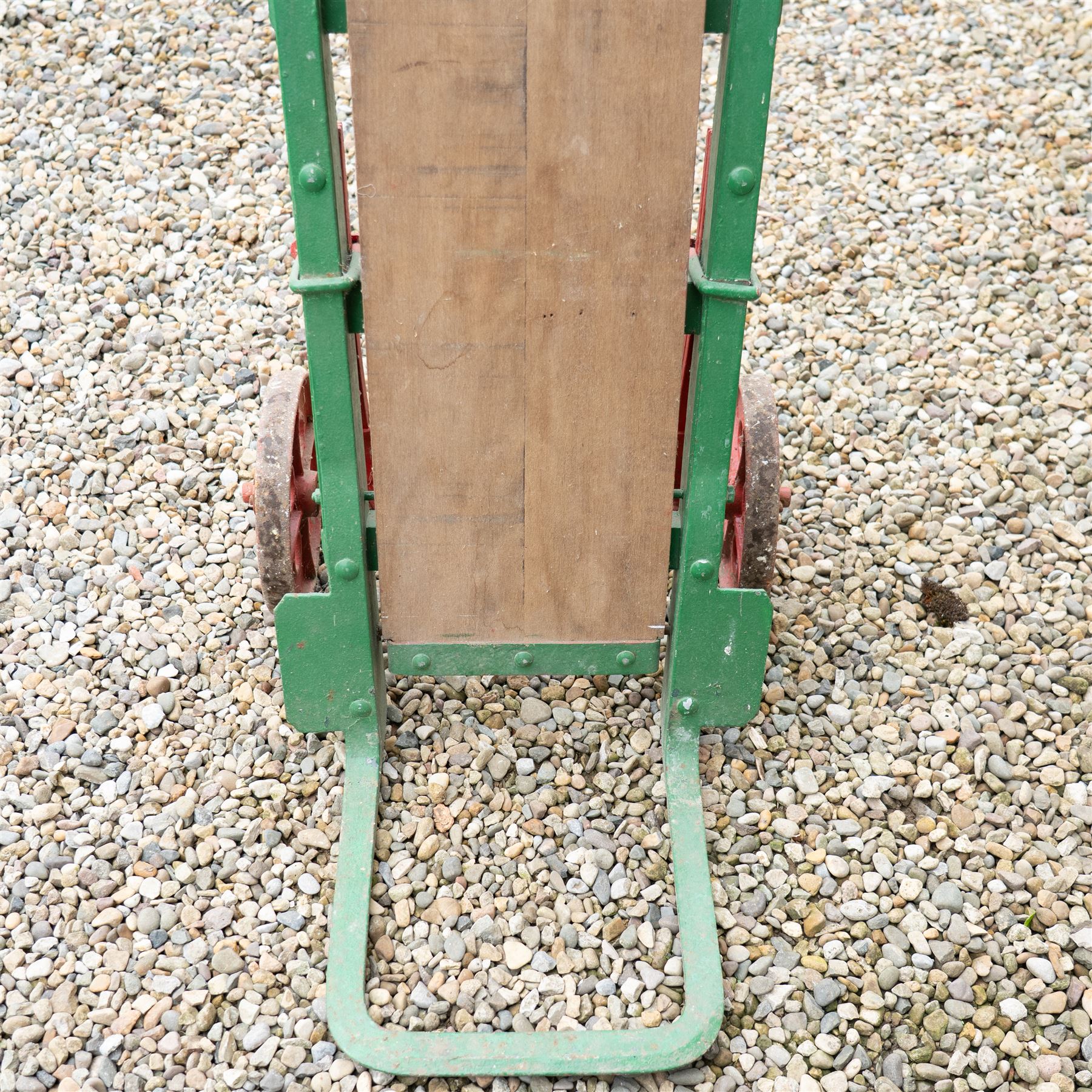 20th century porters sack barrow, the wheels marked H. G Slingsby Patentee Bradford & London 