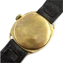Meteor 9ct gold wristwatch hallmarked