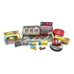 Various makers die-cast Mini cars - Cararama set of five; TechniToys SCX Vintage limited edition Mini Cooper; M&S Mini Cooper set; various Corgi including Mr. Bean; Vanguards Austin Seven mini van etc; all boxed (10)
