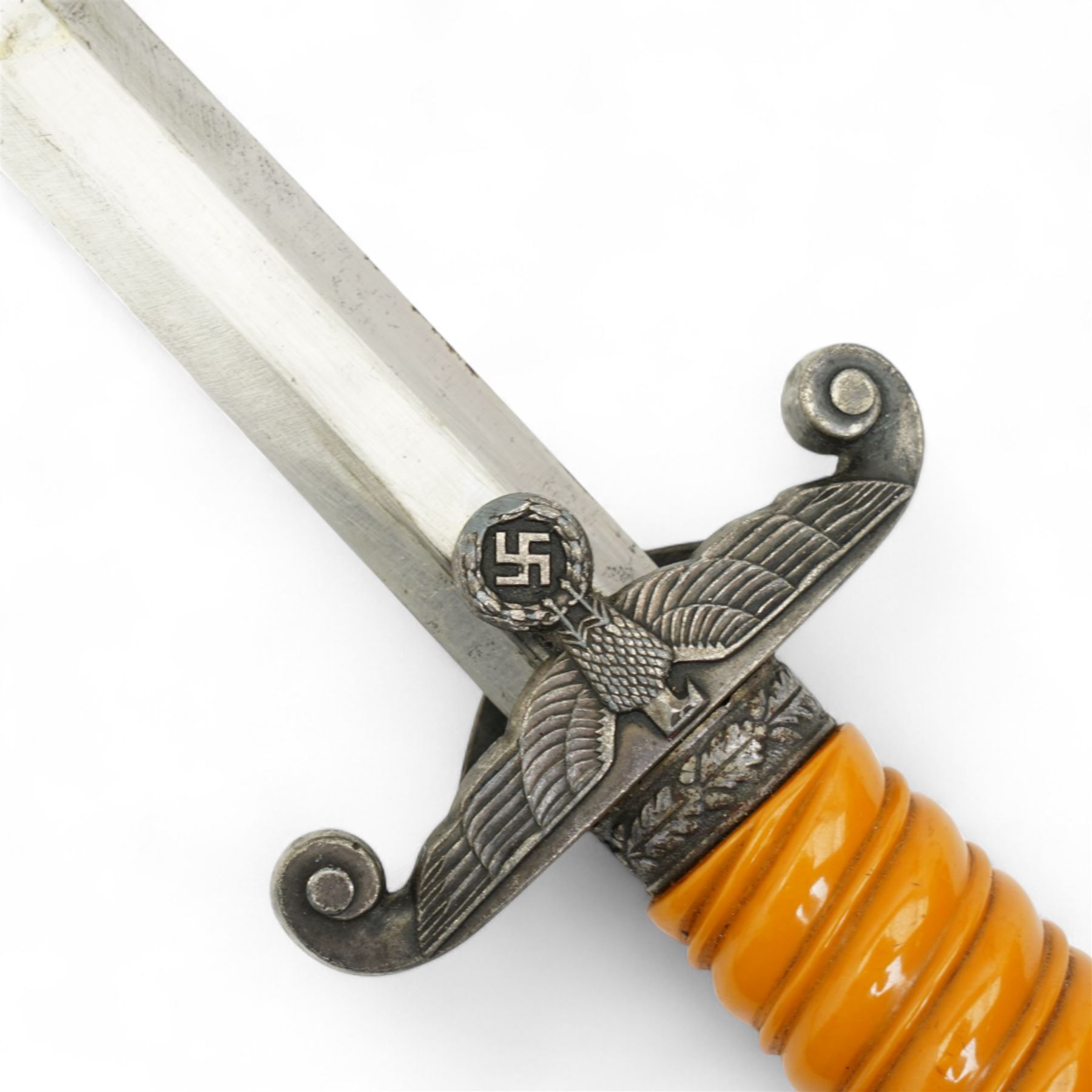 German Third Reich army dagger marked  WKC Solingen to the ricasso with celluloid grip