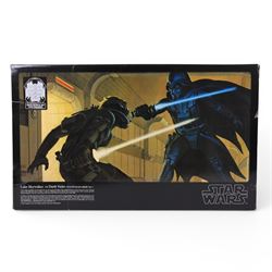 Limited edition Kotabukiya Craftsmanship Art FX Star Wars 1:7 scale pre-painted model kit 'Luke Skywalker vs. Darth Vader (Ralph Mcquarrie Version)', boxed with instructions