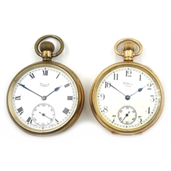  Gold plated Waltham pocket watch and one other Limit pocket watch  