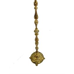 Ornate brass standard lamp