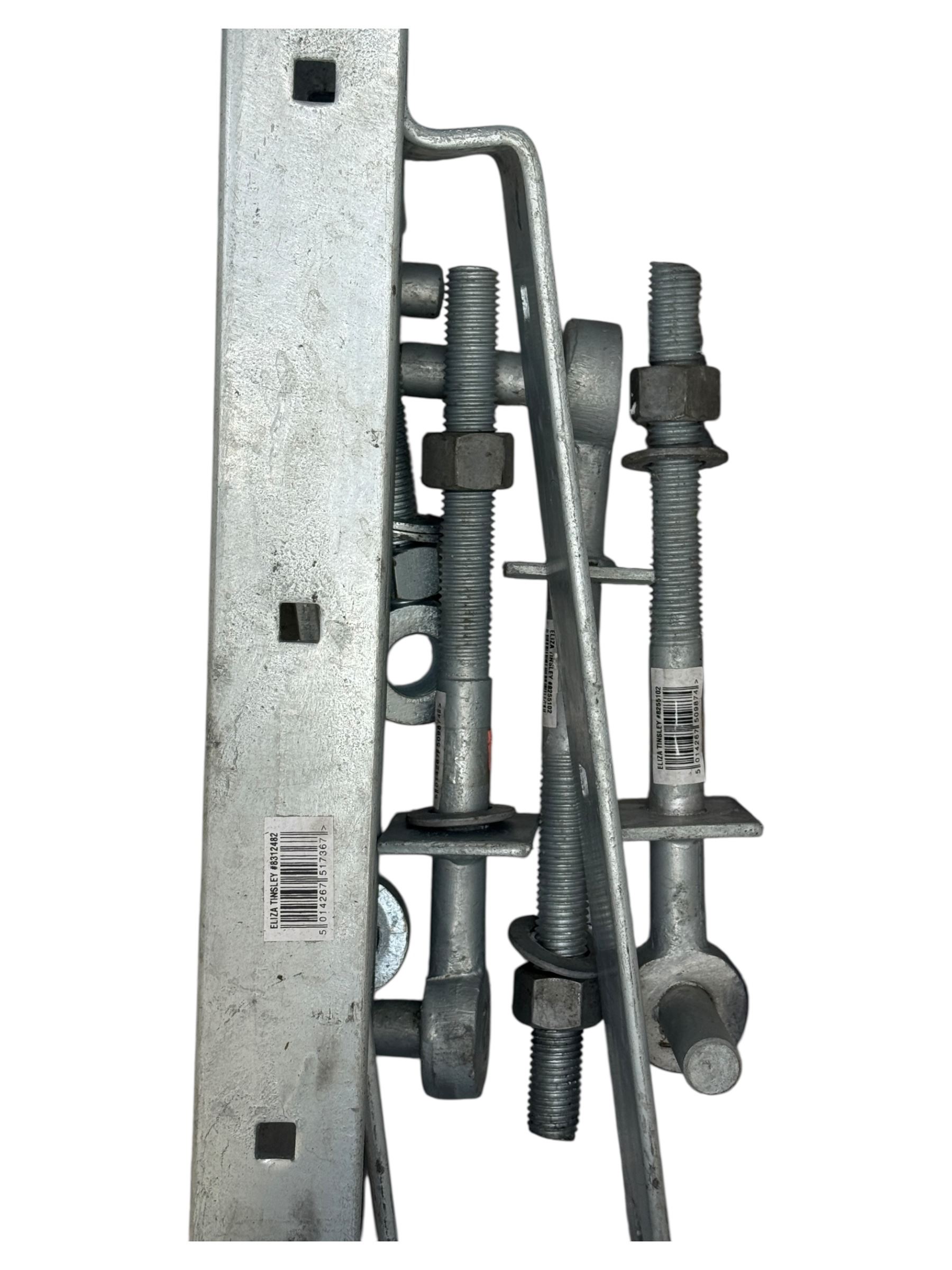 Two wooden gates with post hinges and latches