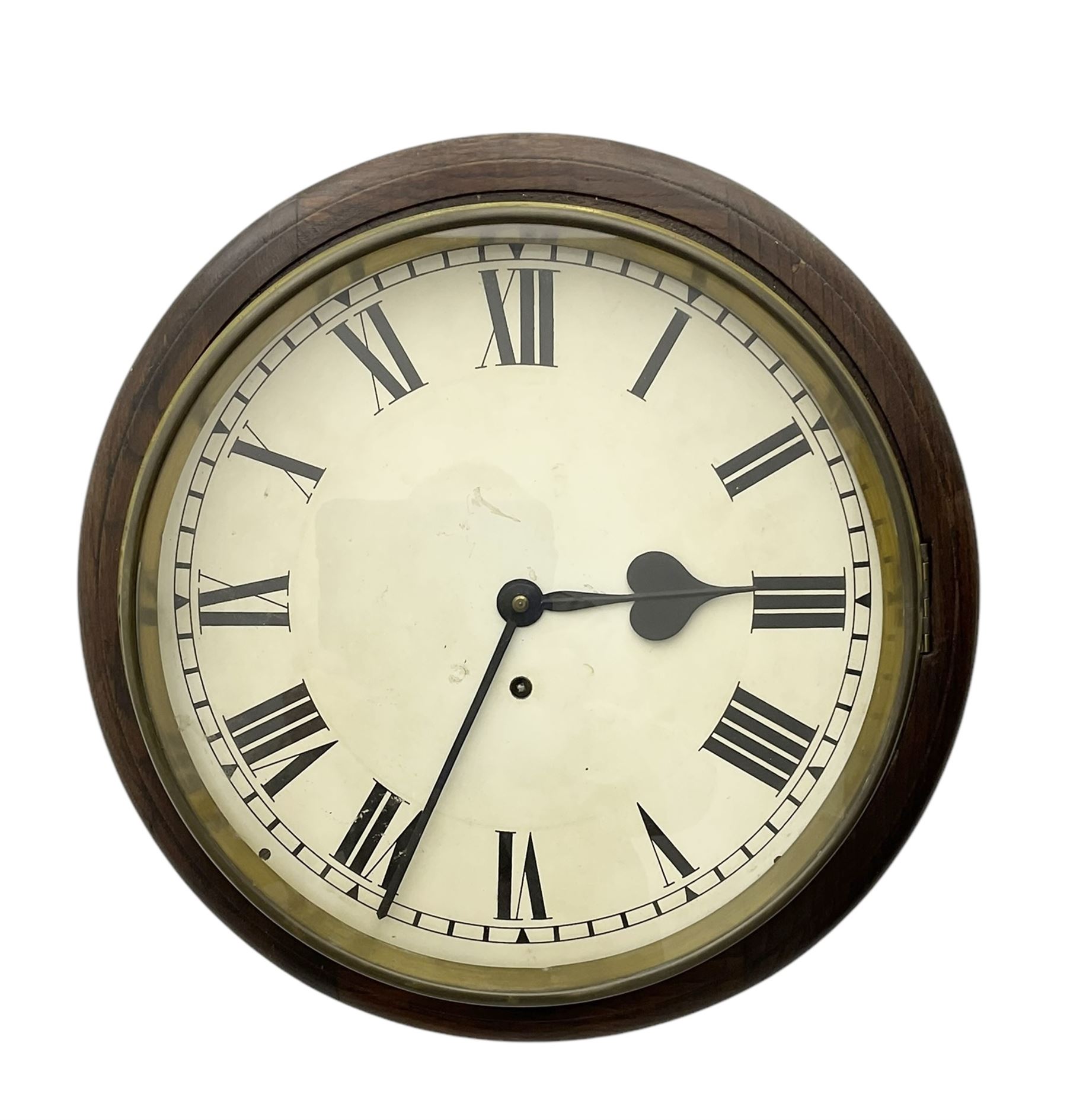 English- 8-day early-20th century spring driven wall clock, with a 17