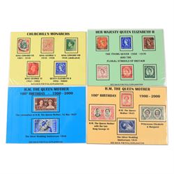 Great British and World stamps, first day covers, air mail covers, etc, in four folders and loose, in two boxes