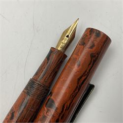 Five fountain pens, to include Stephens no 270, Curzon Typhoo, WHSmith The Wembley Pen and the Nectar, all with 14ct gold nibs  