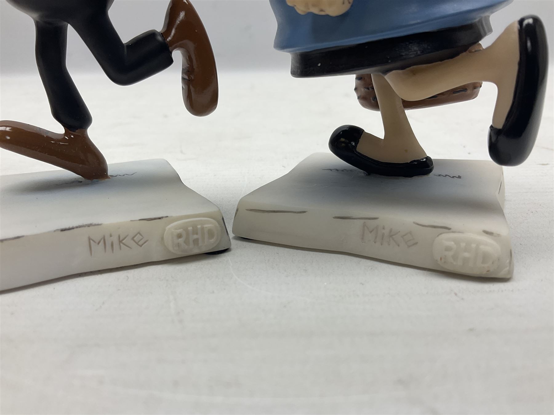 Ten Robert Harrop figures, comprising The World of Roald Dahl Mr Twit RD04 and The BFG RD03, boxed, The Camberwick Green Collection limited edition Mrs Honeyman CG04, The Mayor CGL04 and The Mayor and Philby in the Memorial Car CG68, The PG Chimps Collection Dolly PG003, boxed, Andy Capp by Reg Smythe Andy Capp AC01 and Flo AC02, boxed, and Country Companions English Setter CC21 and Flat Coat Retriever Fisherman CC13, boxed