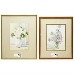 Jean Hammond (British 20th century): Still Life of Flowers in Vases, set four watercolours signed max 24cm x 33cm (4)