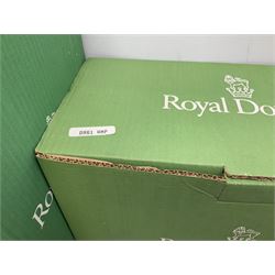 Five Beswick and Royal Doulton horse figures in matt white on black plinths, comprising of  Spirit of Affection no. 2689/2536, Springtime no.2837, Spirit of peace no.2916, Spirit of earth no.2914 and Spirit of the wild no. 183, together with a composite figure of a horse (6)